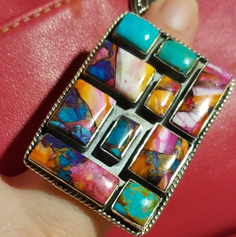 Extra Large Rectangle Multistone Dalia & Turquios… - image 5